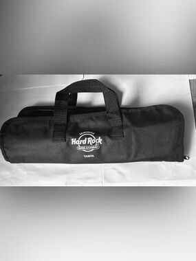 Hard Rock Cafe Black Toiletry Travel Bag with White Logo